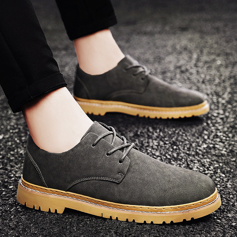 Tide Shoes Men's Shoes Summer Breathable 2022 New Business Positive Dress Youth Genuine Leather Martin Shoes Men Casual Leather Shoes