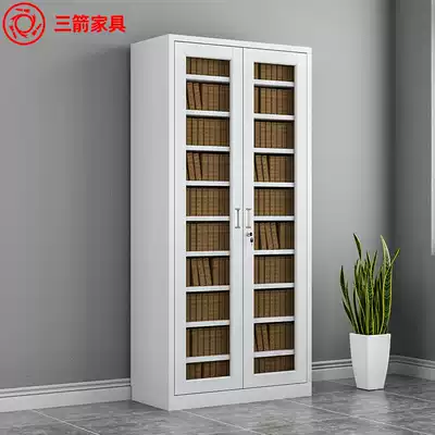 Three Arrow pass glass file cabinet tin cabinet metal cabinet storage cabinet short cabinet financial storage cabinet with lock office cabinet