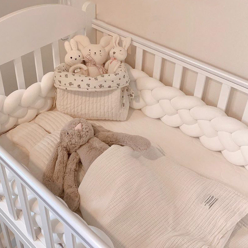 ins wind numb flower beds surround crib crash-proof fence soft bag children splicing bed circumference side baby cot decorative cotton