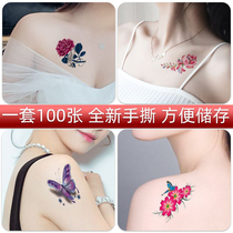 Tattoos stick with durable waterproof 3 D stereo tattoo pattern semi - permanent net red tattoo male and female can not wash out