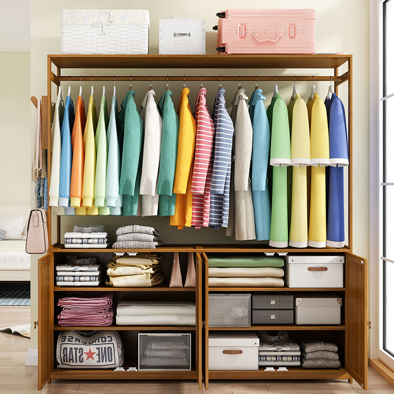 Shoe rack shoe cabinet coat rack integrated floor simple modern rack bedroom creative multi-functional hanging clothes rack