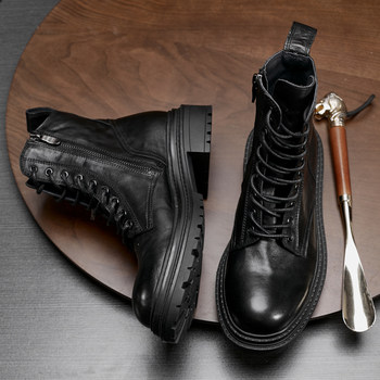 Men's genuine leather outdoor martin boots 2023 autumn and winter