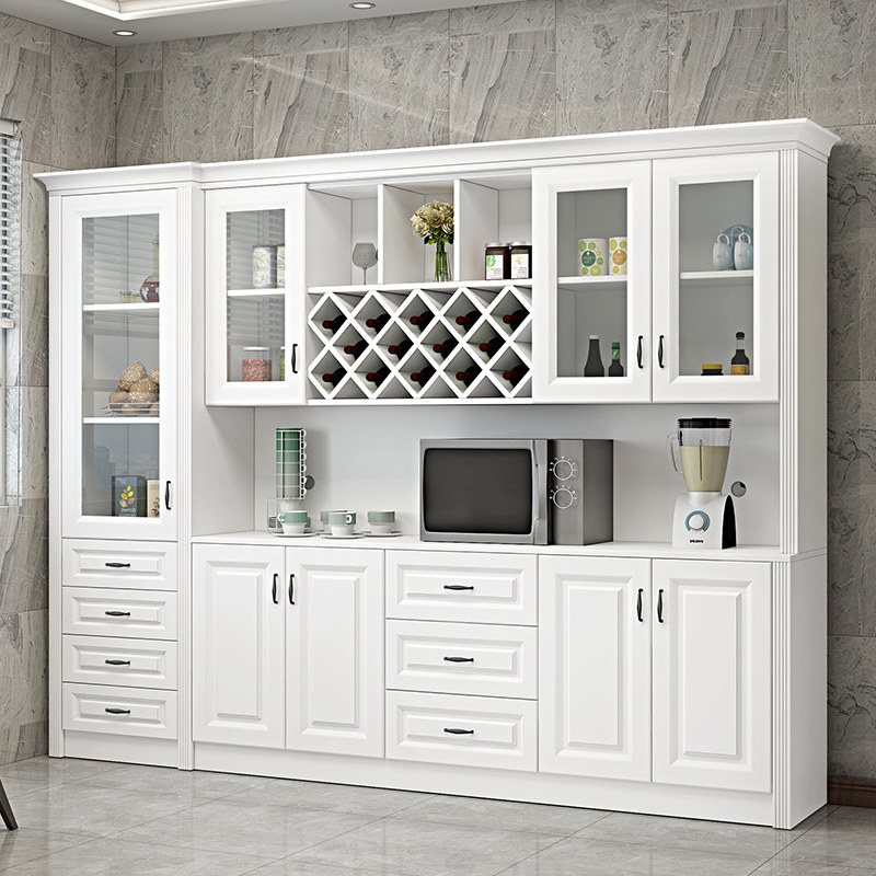 Custom Living Room Brief Eu Dining Side Cabinet Big Wine Cabinet Integrated By Wall Restaurant Cabinet Minima Modern Upscale American New-Taobao