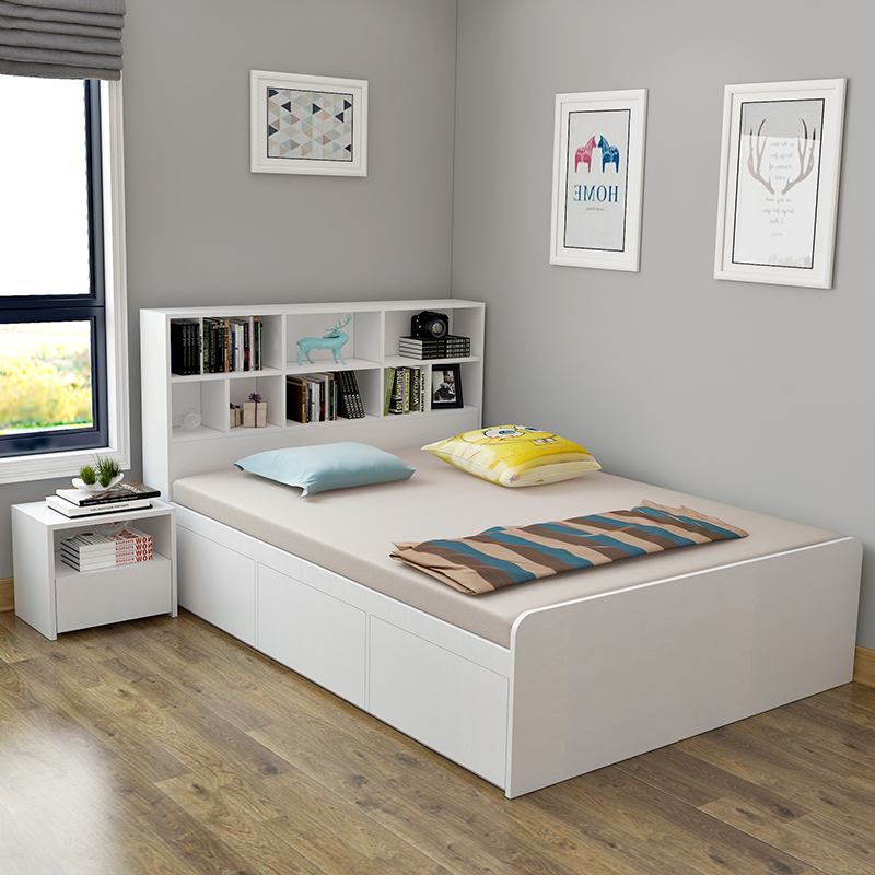 Eurostyle home minimalist modern style with wardrobe set shelves integrated customizable to contain clothing combination bed-Taobao