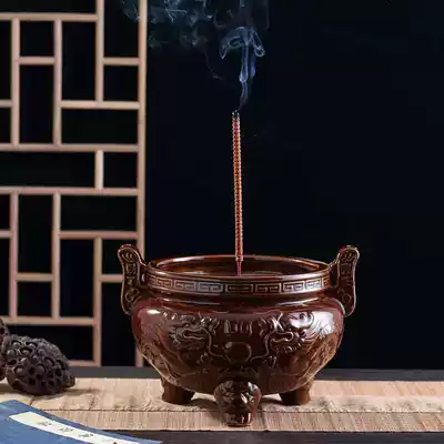 Tomb incense burner sacrificial outdoor cemetery home incense burner with incense round ear for Buddha aromatherapy for incense