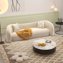 Nordic small family style sofa tea table living-room minimalist modern single double tech cloth Sofa Nets Red cream Winds