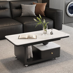 Yiyou Accessible Luxury Minimalist Style For Home Small Apartment Living Room Coffee Table Sofa Side Square Movable Rock Slab Trolley