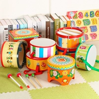 Bé gái nhạc đồ chơi bé đánh trống bé tambourine nhạc cụ gõ trẻ em trống tay gỗ đồ chơi trí tuệ cho bé