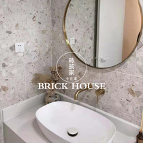 Nordic large granular terrazzo 450x900 light luxury kitchen bathroom restaurant Wall balcony bathroom floor tiles