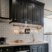 Nordic long bread brick 75x150 kitchen bathroom solid color dining shop bathroom balcony wall tile