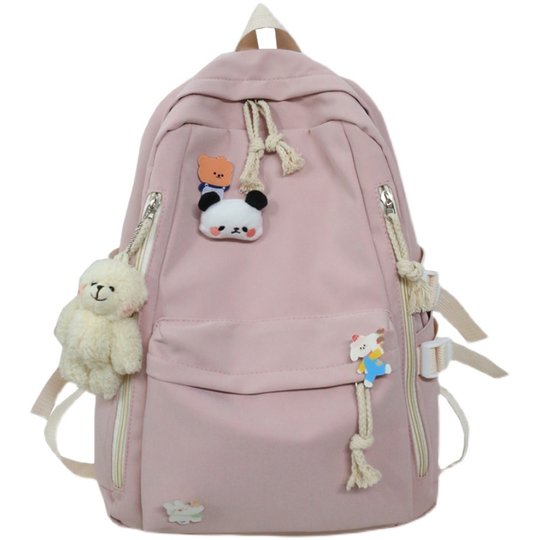 2022 new Korean version of large-capacity junior high school student cute schoolbag female college student Japanese backpack female all-match