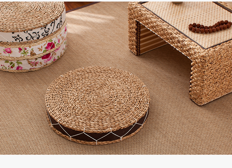 Handmade nệm đệm tròn sàn rơm nhộng nổi cửa sổ rơm rạ dày Nhật Bản vải Nhật Bản - Ghế đệm / đệm Sofa nệm ngồi
