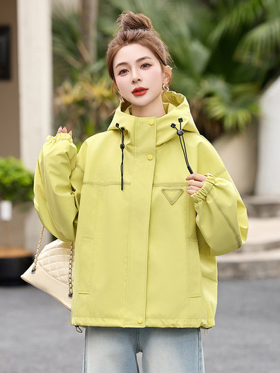 工装减龄短外套女连帽韩版2025秋季新款休闲百搭显瘦超好看夹克