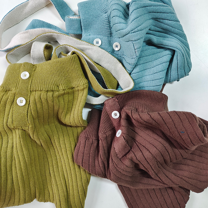 New Tide Baby Back Belt Pants Summer Children Thin striped vest jacket boy knit shorts suit Soft glutinous hand-Taobao