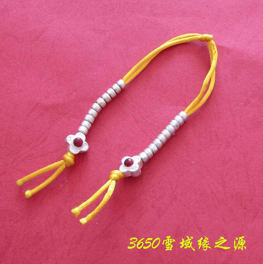 Tibetan Tibetan silver alloy does not fade to recite the Buddha's meter Buddha bead counter to fall fine Gesan flowers 5 sets