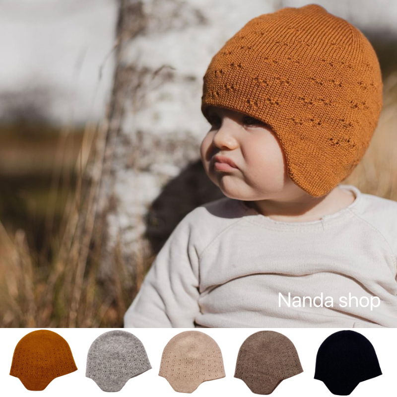 briarbaby カシミアウール二層両面幼児と子供男性と女性の赤ちゃん秋と冬のニット帽子肥厚