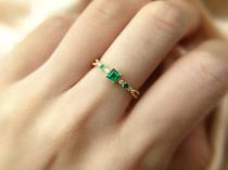 Canon jewels yellow 18K gold Zum mother green ring pendant bracelet suit begging for wedding jewels