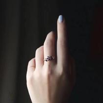 Canine jewels yellow 18K gold horse eye sapphire diamond ring branches Fashion Evergreen Diamond Ring