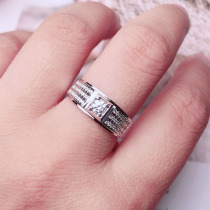 18K gold courting for marriage mens diamond ring naked drill for ring custom platinum 1 carat real diamond ring man