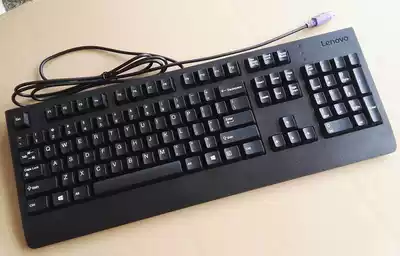 New Lenovo wired keyboard ps2 interface round hole keyboard desktop computer keyboard office game standard keyboard