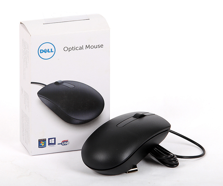 New Dell MS116 Cable Usblip Mouse Black Office Home Laptop Desktop Computer Universal Recommendation-Taobao
