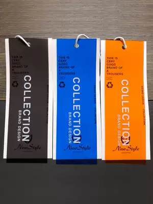 2021 spring and summer clothing store tag custom orange clothing listed custom new plastic flexible card custom