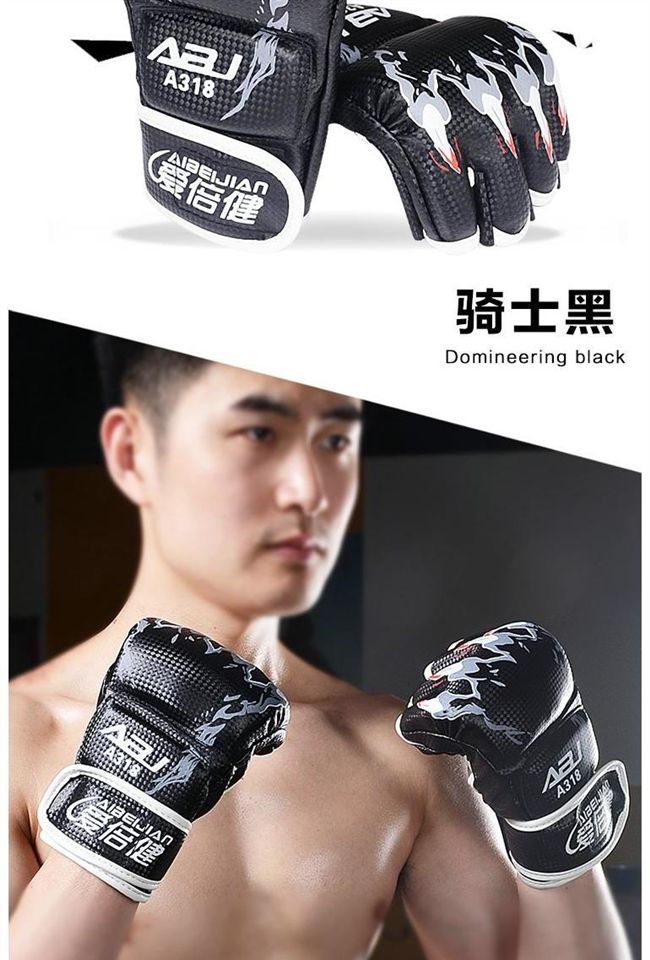 Găng tay đấm bốc chuyên nghiệp Half Finger Boxing Boxing dành cho người lớn Sanda Muay Thai Boxing Taekwondo Võ thuật chiến đấu Găng tay đấm bốc đích đá taekwondo
