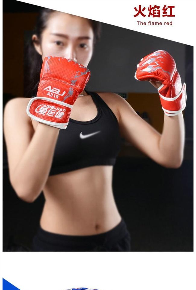 Găng tay đấm bốc chuyên nghiệp Half Finger Boxing Boxing dành cho người lớn Sanda Muay Thai Boxing Taekwondo Võ thuật chiến đấu Găng tay đấm bốc đích đá taekwondo
