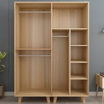 Wardrobe Solid wood sliding door Modern simple assembly Economical childrens board rental dormitory simple cabinet wardrobe