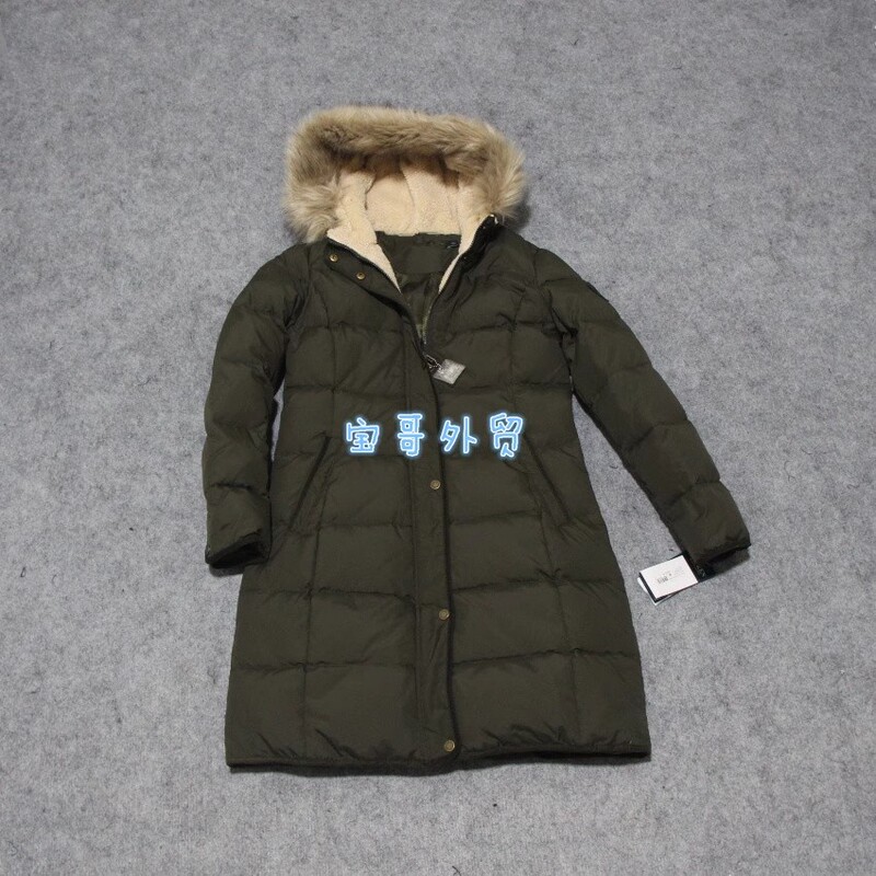 Two Colors! R Brand American Style Women's Mid-Length Slim Fit Warm Lamb Wool Hooded down Jacket Coat Two Colors! R Brand American Style Women's Mid-Length Slim Fit Warm Lamb Wool Hooded down Jacket Coat