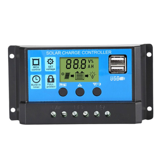 12V24V30A 컨트롤러 LCD 태양 전지 패널 컨트롤러 USB 출력