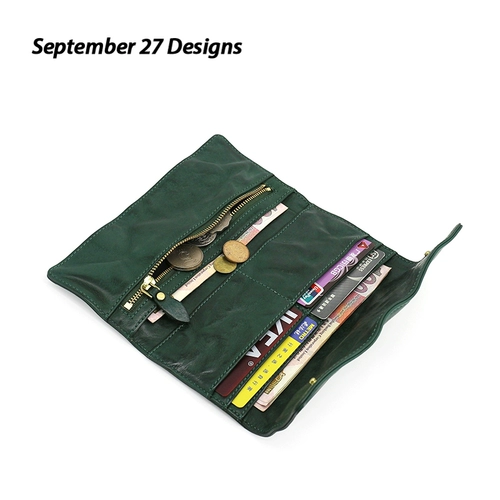 Кожаный бумажник, маленькая сумка клатч, кошелек, картхолдер, из натуральной кожи, воловья кожа