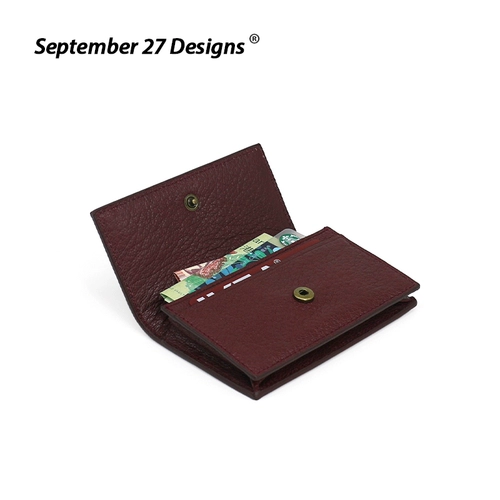 SEPTEMBER 27 DESIGNS Кожаная сумка через плечо для визитных карточек, картхолдер, воловья кожа, из натуральной кожи, крокодиловый принт