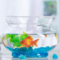 Fish tank glass creative round hydroponic transparent living room medium-sized office desktop small goldfish mini small fish tank