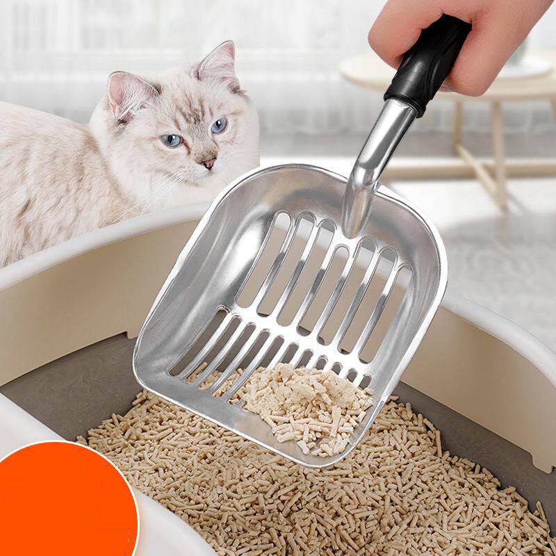 Large cat litter shovel cat poop dog poop shovel feces artifact small pores metal pet tofu sand bentonite cat litter shovel