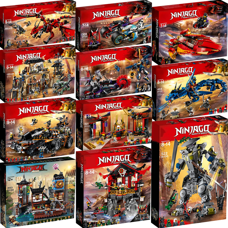 Ninjago/Ninjagoi Dragon Catcher Truck Base Titan Mech Dragon Throne Secret Room Giant Wheel Motorcycle