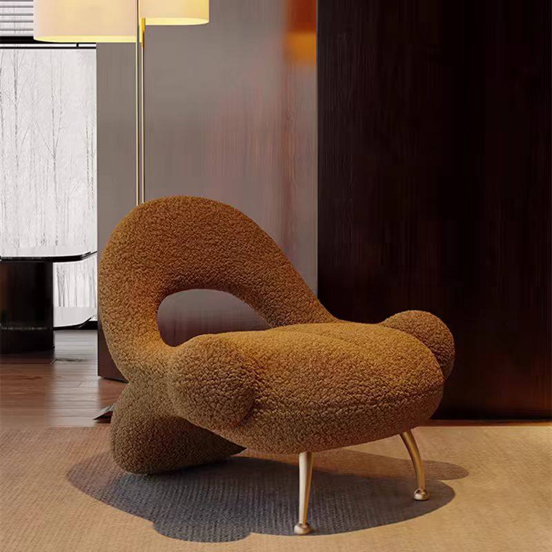 Modern Single Sofa Living Room Balcony Lazy Leisure Chair Creative Hotel B&B Rest Area Reception Table and Chair Combination