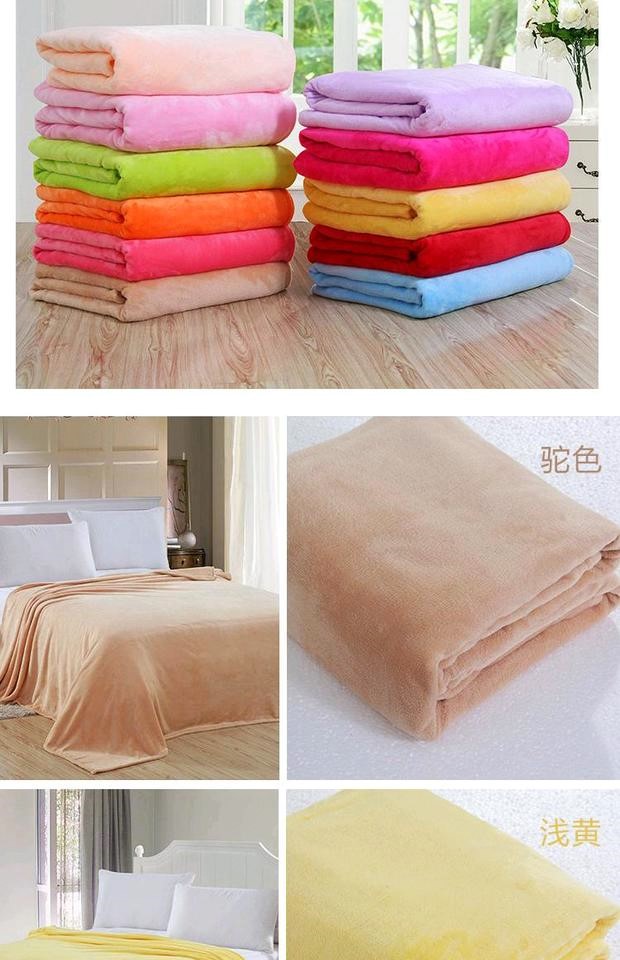 Fale nhung chăn tấm flannel giản dị chăn điều hòa chăn chăn là màu tinh khiết nhung nhung chăn chăn lông cừu nekio