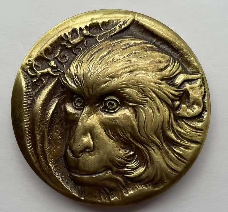 Nanjing Mint Coin Factory Monkey Year Bicolor Bronze Badge Diameter 60mm with Certificate-Taobao