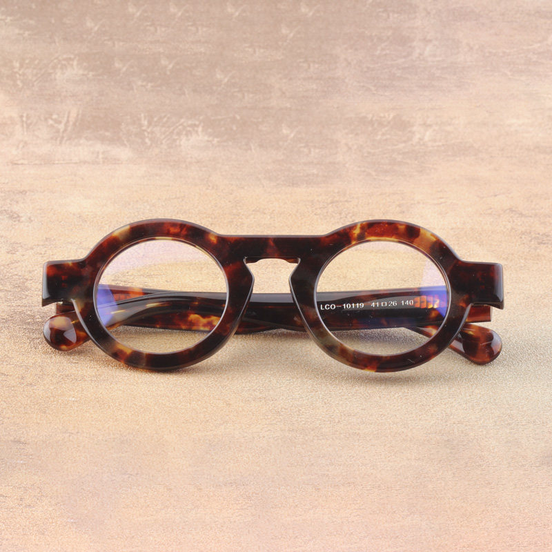 Retro handmade glasses Near Glasses Frame Male Tide Black frame Spectacle Frame for Myopia Male section Coarse Frame Transparent 10119