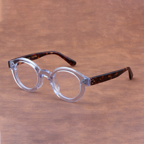 Corbusiers same retro circular glasses with near - sight glasses Japanese hand - made celluloid 10173