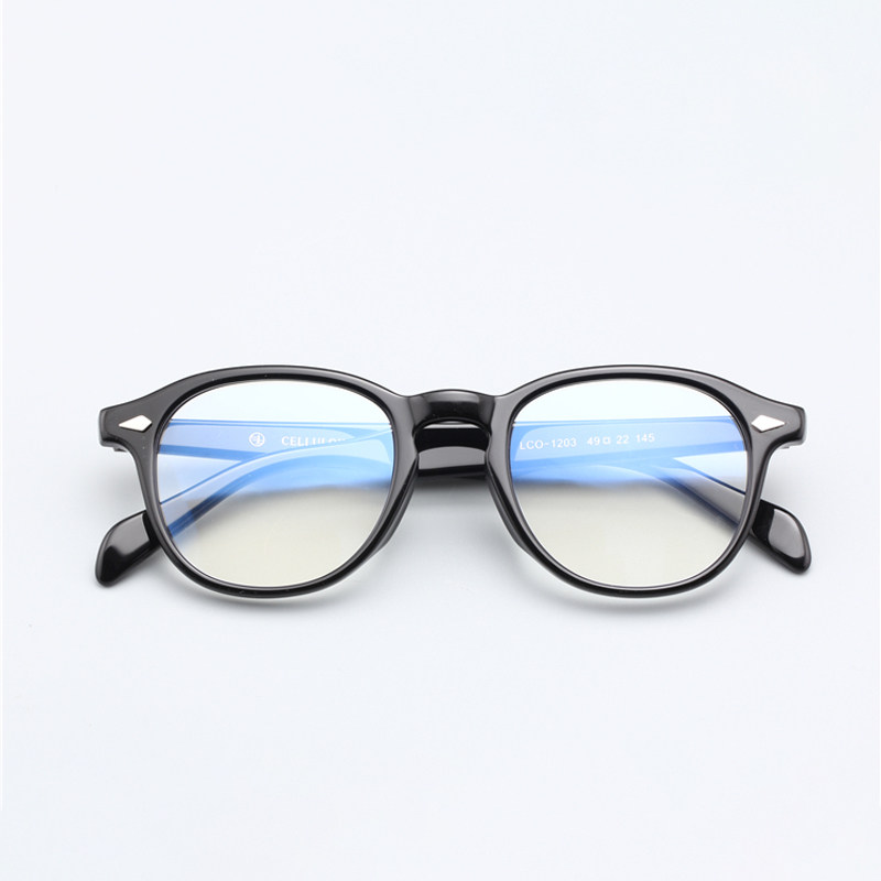 Big face eye frame Retro myopia glasses frame big frame men's tide Japanese handmade plate frame with myopia 1203