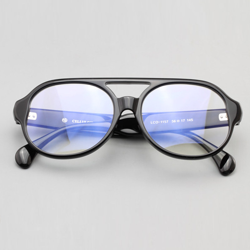 Big head glasses studio Hong Kong style double beam big face toad mirror myopia glasses frame men's big frame glasses frame 1157