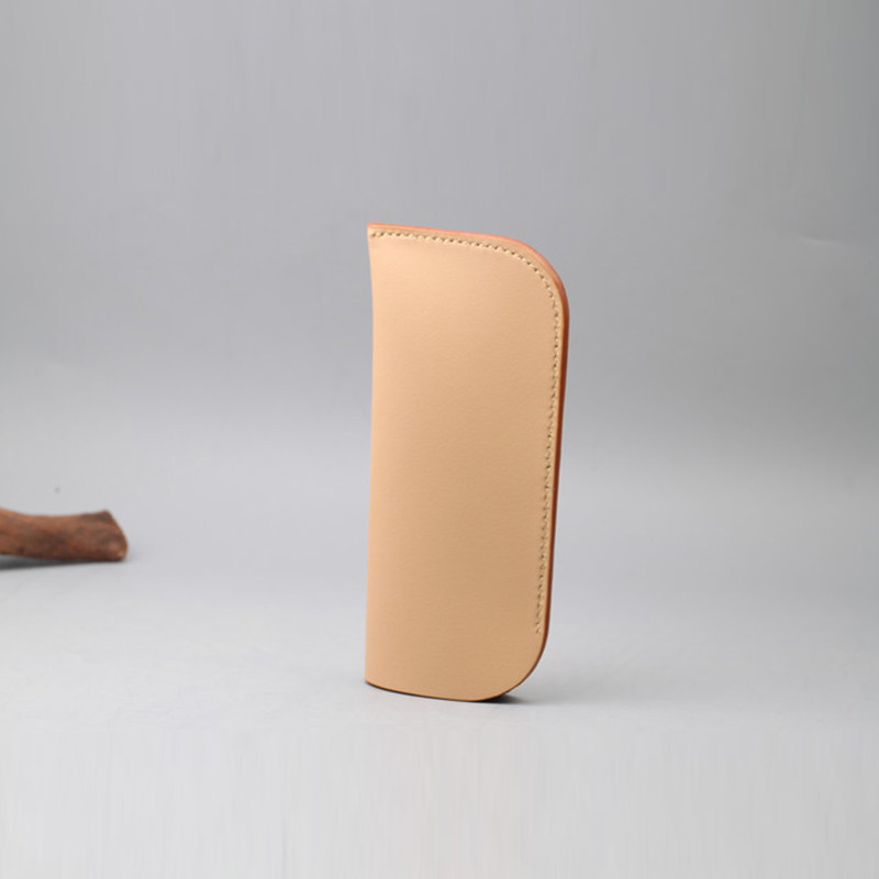 Hand glasses bag Cow - leather glasses bag Japanese hand - tied cow - leather glasses box Texture stick