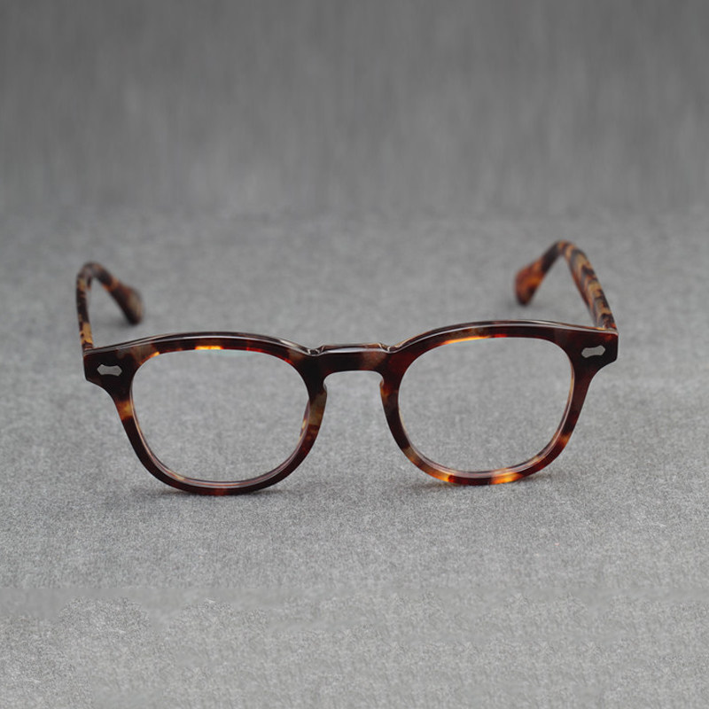 504 Peng Yan Antiquity Optical Frame male Anti - Blue - ray Men's face with hand - made celluloid large frame transparent 1117