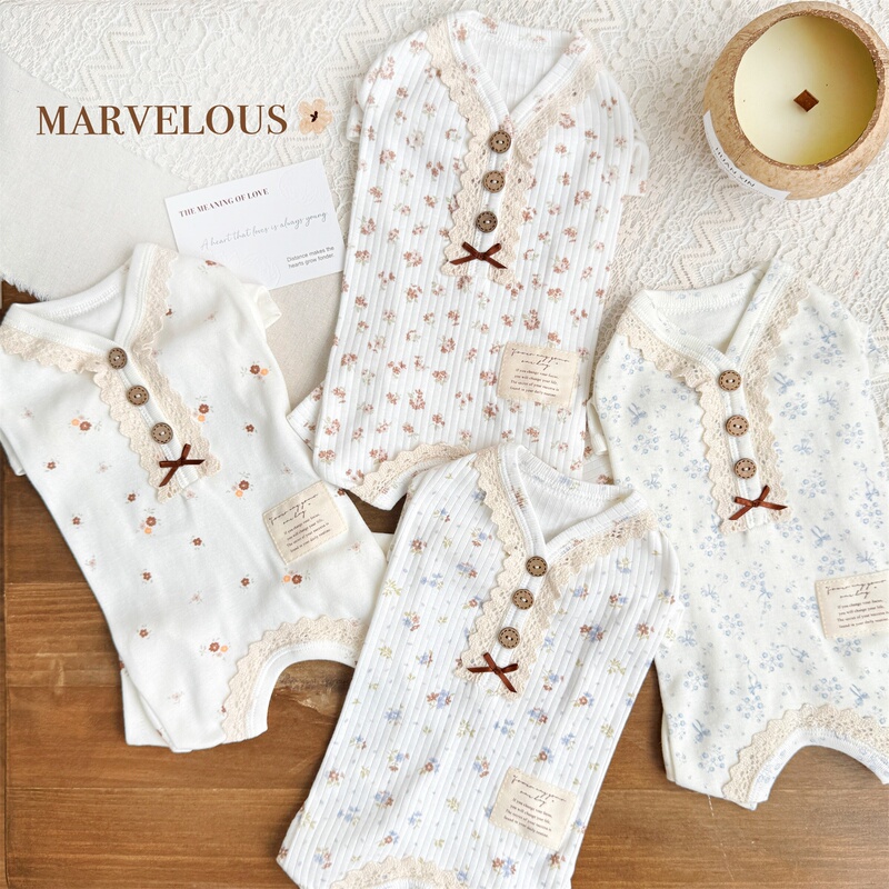 Tianbian Xiaoci ~ Pet Air-Conditioning Shirt, Belly-Covering Clothing, Bichon Teddy Pajamas, Spring and Summer Home Wear, Maternity Clothes for Female Cats
