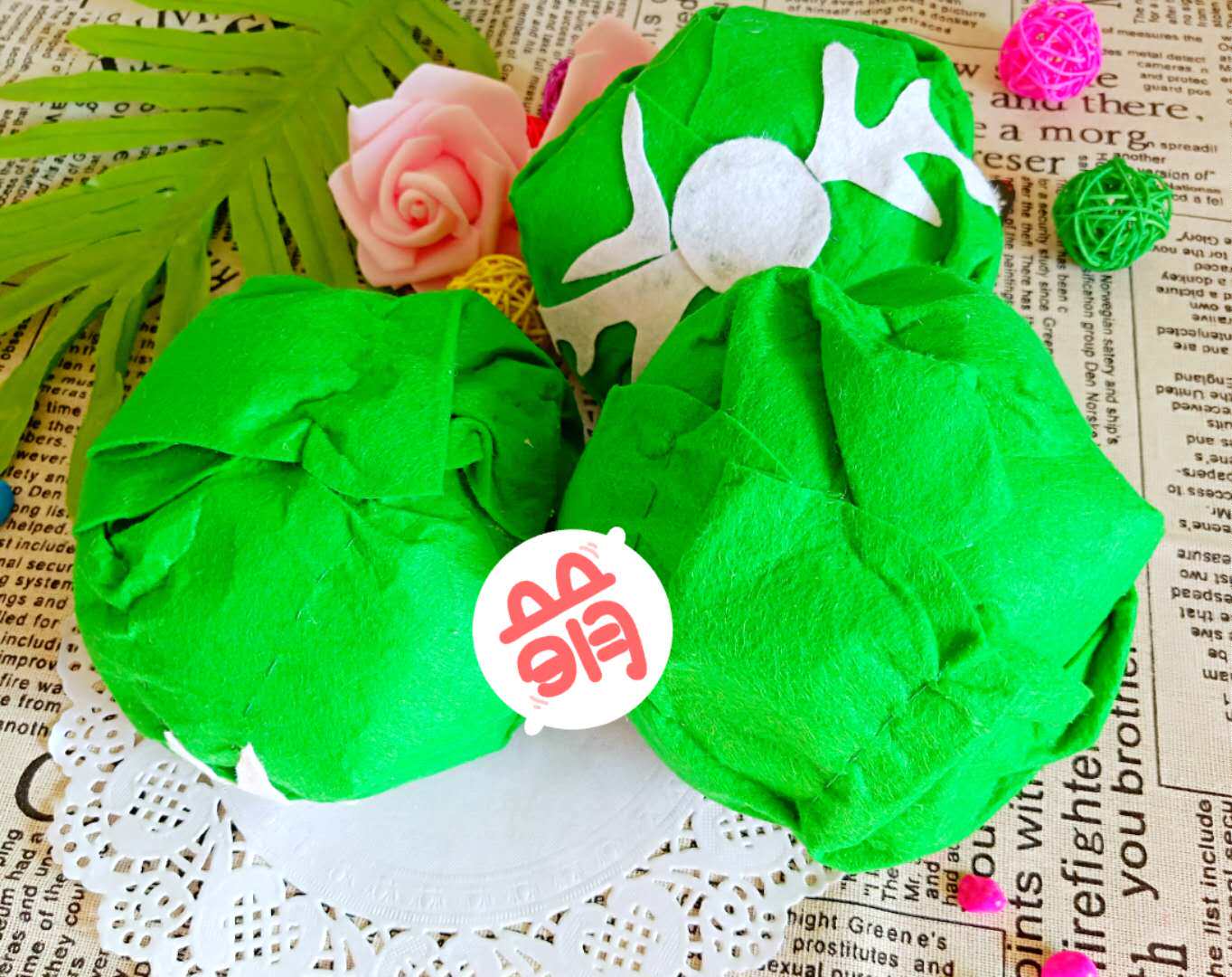 Non-woven vegetable cabbage cabbage handmade products simulation vegetables kindergarten parent-child homework early teaching teaching aids