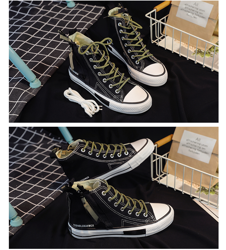 Giày vải cao cấp nữ phiên bản Hàn Quốc của ulzzang triều sinh viên Harajuku 2018 mới hip-hop ins super fire board giày hoang dã giay the thao