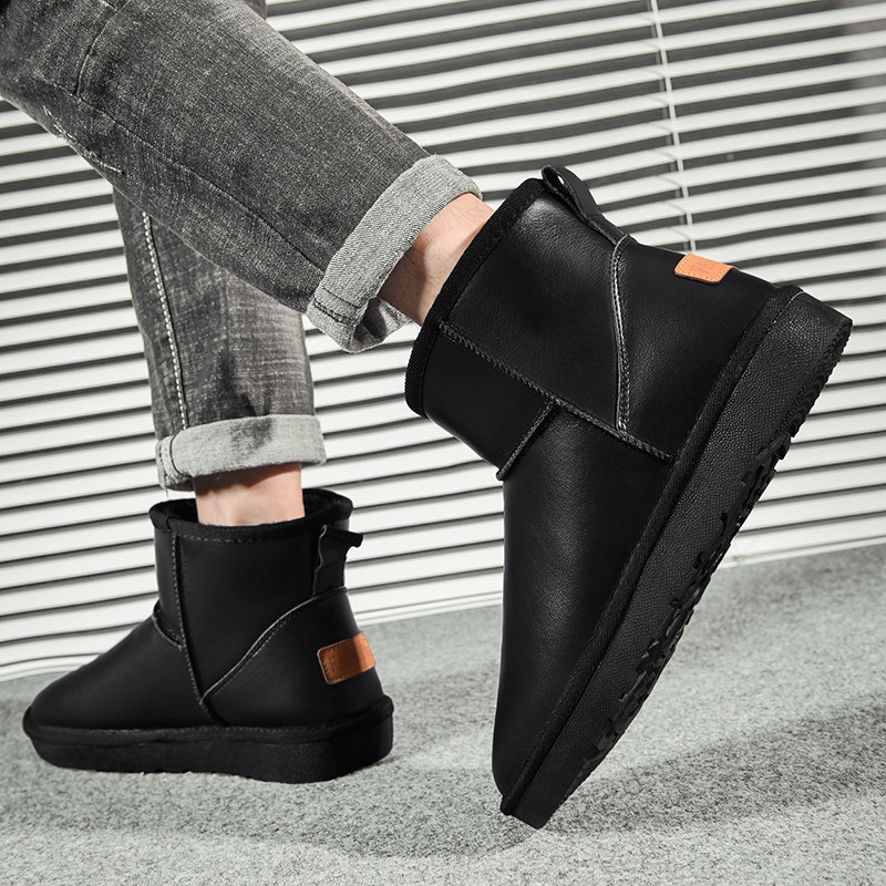 Snowy Boots Man Winter Warm Plus Suede Short Silo Northeast Large Size 464748 Cotton Shoes Outdoor Waterproof Non-slip Boots