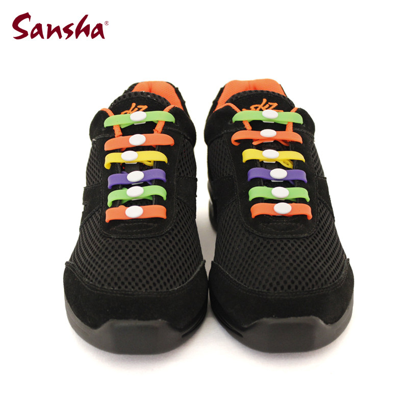 New Sansha Sansha Sports Dance Shoes Jazz Dance Shoes Web Face Cingulum Low Bunch bottom air cushion H131M